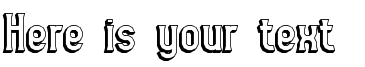Your preview of Gyneric 3D BRK font