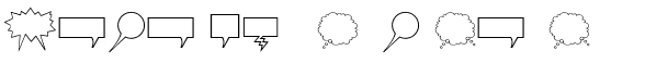 Your preview of Komika Bubbles font