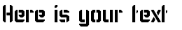 Your preview of Karisma Stencil font