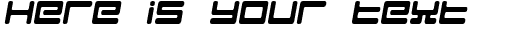 Your preview of Hyperspeed font