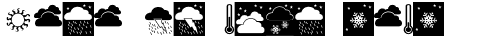 Your preview of Weather font