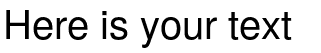 Your preview of TeX Gyre Heros font
