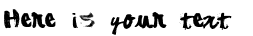 Your preview of Shanked font