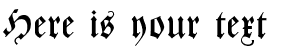 Your preview of Zentenar Fraktur font