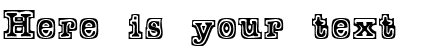 Your preview of TypeBlock font