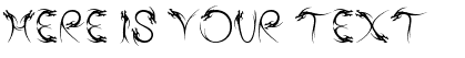 Your preview of Tribal Dragon font