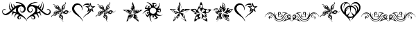 Your preview of Hearts and Stars font