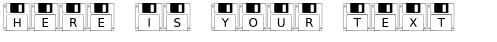 Your preview of Floppy Disk font