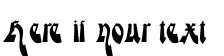 Your preview of Moderne Gekippte Schwabacher font