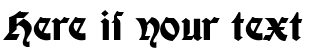 Your preview of Moderne Fette Schwabacher font