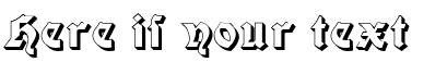 Your preview of Moderne 3D Schwabacher font