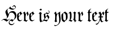 Your preview of Poppl Fraktur CAT font