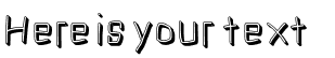Your preview of Squarish Shadow font