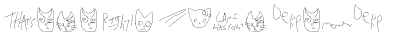 Your preview of Mew Too CatDings font
