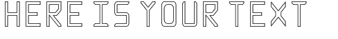 Your preview of Rabbid Highway Sign Caps Narrow Outline font