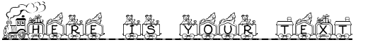 Your preview of Toy Train font