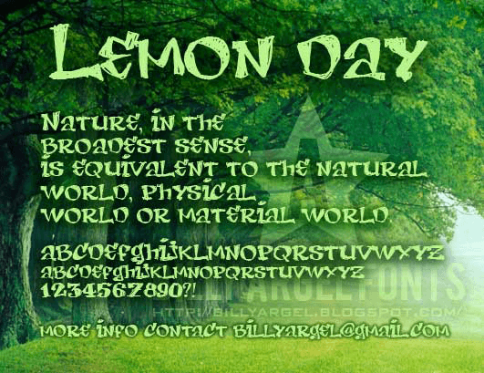 Lemon Day - Font Illustration