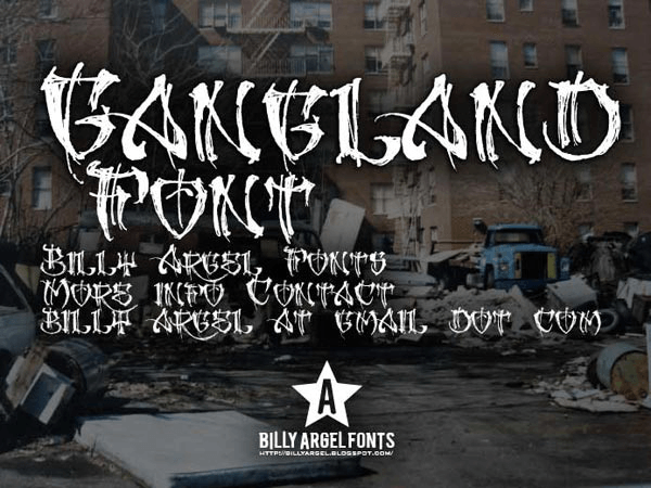 Gangland - Font Illustration