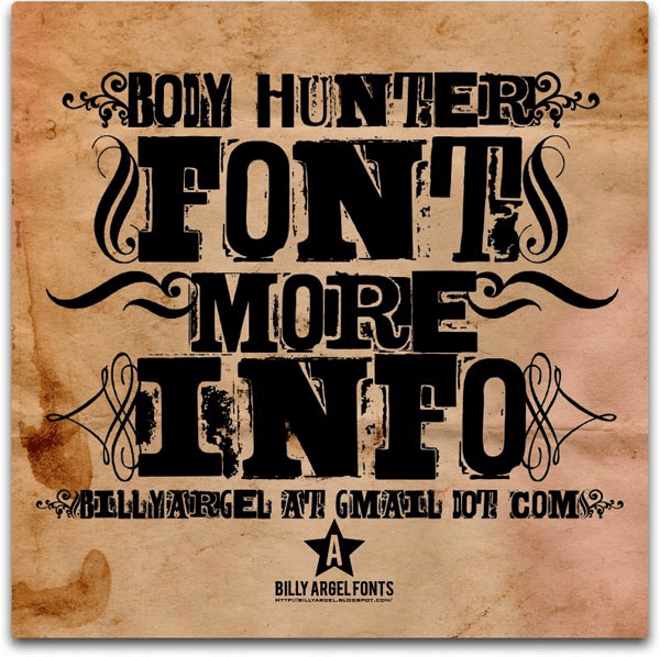 Body Hunter - Font Illustration