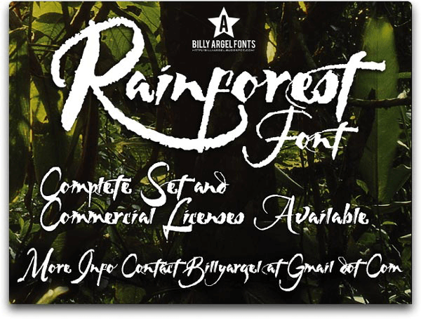 Rainforest - Font Illustration