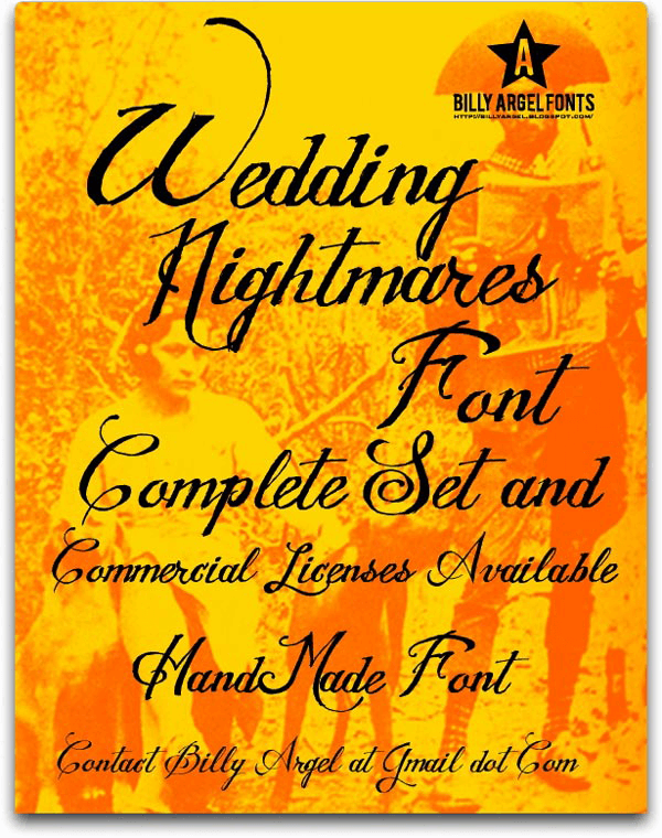 Wedding Nightmares - Font Illustration