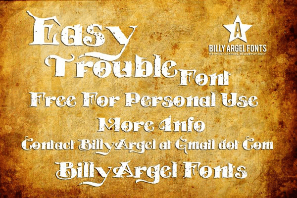 Easy Trouble - Font Illustration