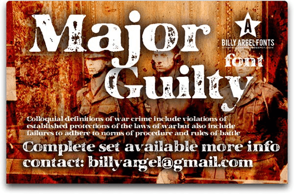 Major Guilty - Font Illustration