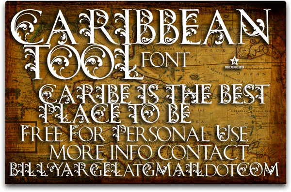 Caribbean Tool - Font Illustration