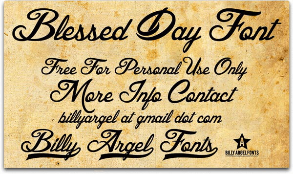 Blessed Day - Font Illustration