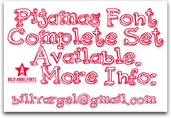 Pijamas - Font Illustration