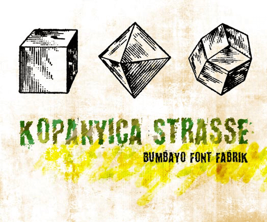 Kopanyica Strasse - Font Illustration