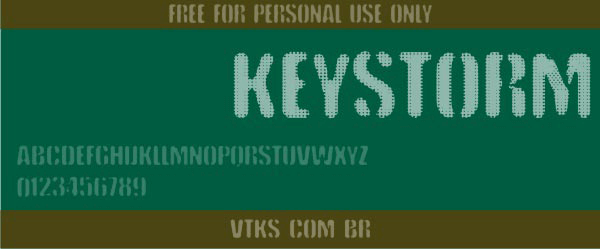 VTKS Keystorm - Font Illustration