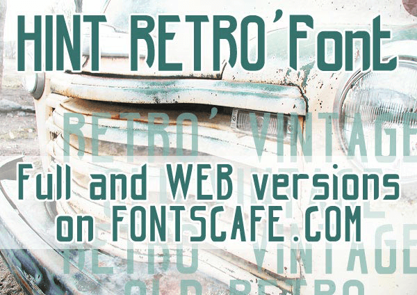 Hint Retro - Font Illustration