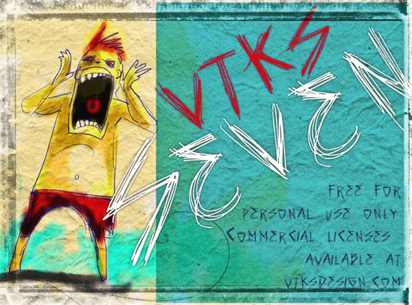 Vtks Seven - Font Illustration