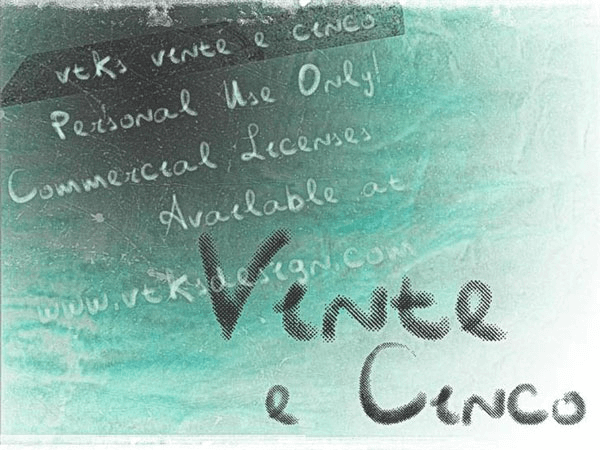 VTKS Vinte e Cinco - Font Illustration