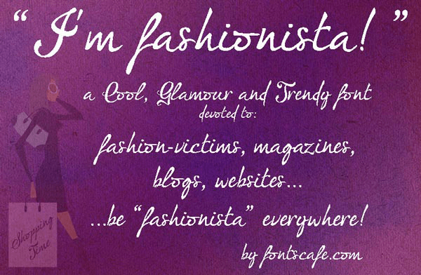 I'm fashionista! - Font Illustration