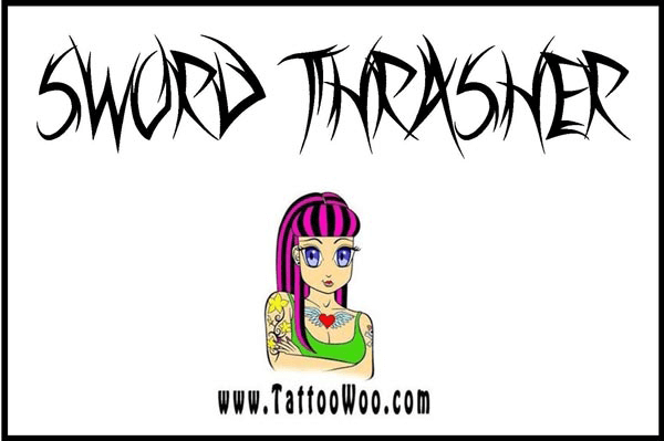 Sword Thrasher - Font Illustration