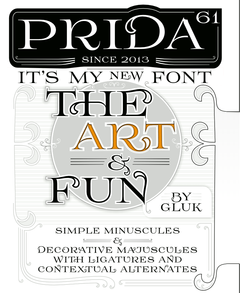 Prida61 - Font Illustration