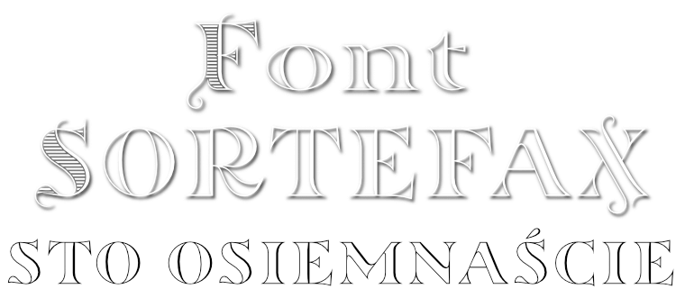 Sortefax - Font Illustration