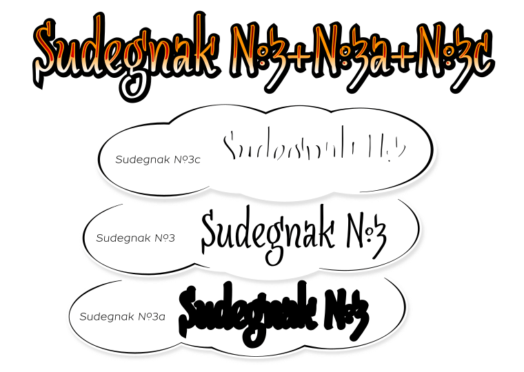 Sudegnak No3 - Font Illustration
