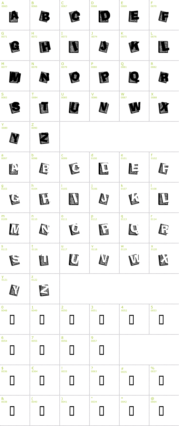 Character Mini-Map: Agenda du Directeur font