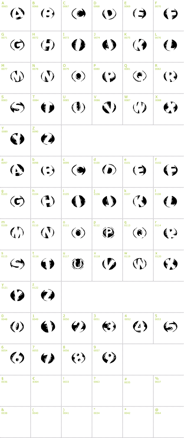 Character Mini-Map: Woodcutted Caps Invers FS font