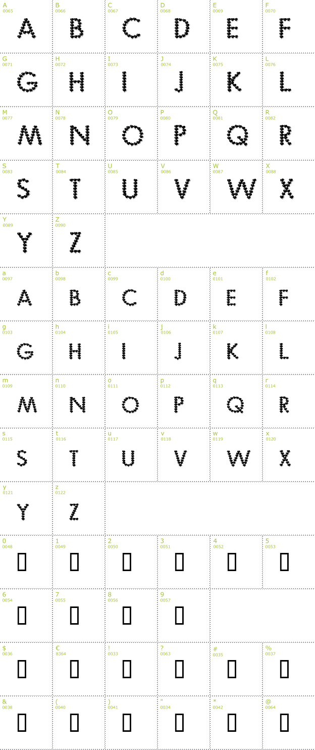 Character Mini-Map: Be My Valentine font