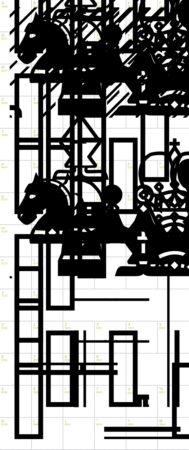 Character Mini-Map: Chess-7 font