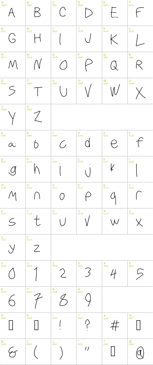 Character Mini-Map: Krieg Font font
