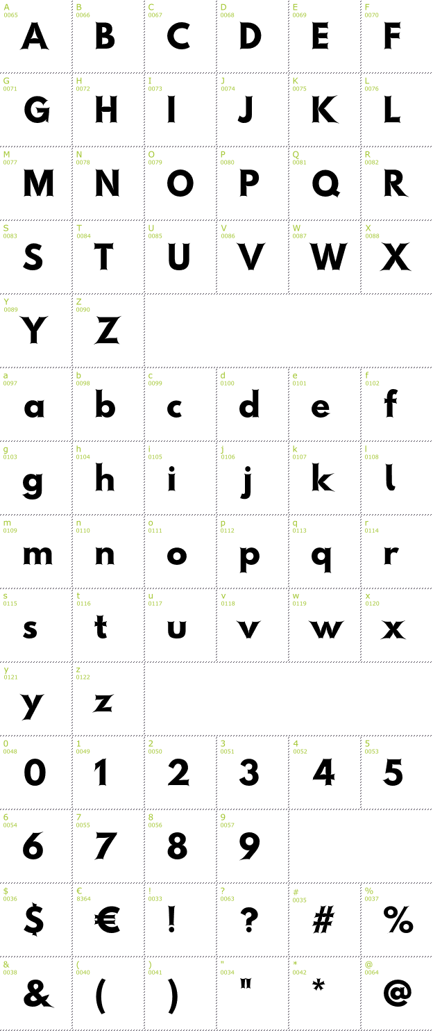 Character Mini-Map: Hussar Szturm font