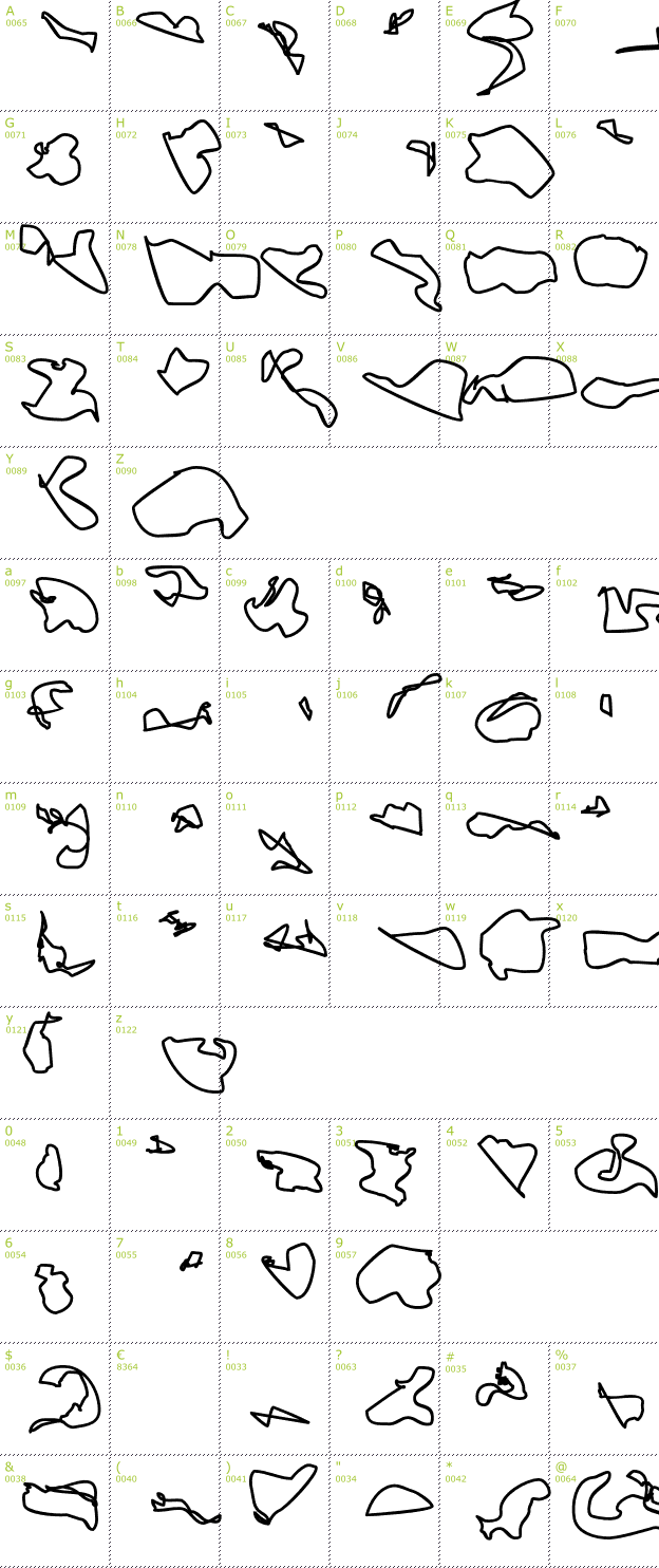 Character Mini-Map: CISF Camouflage Kit III Outline font